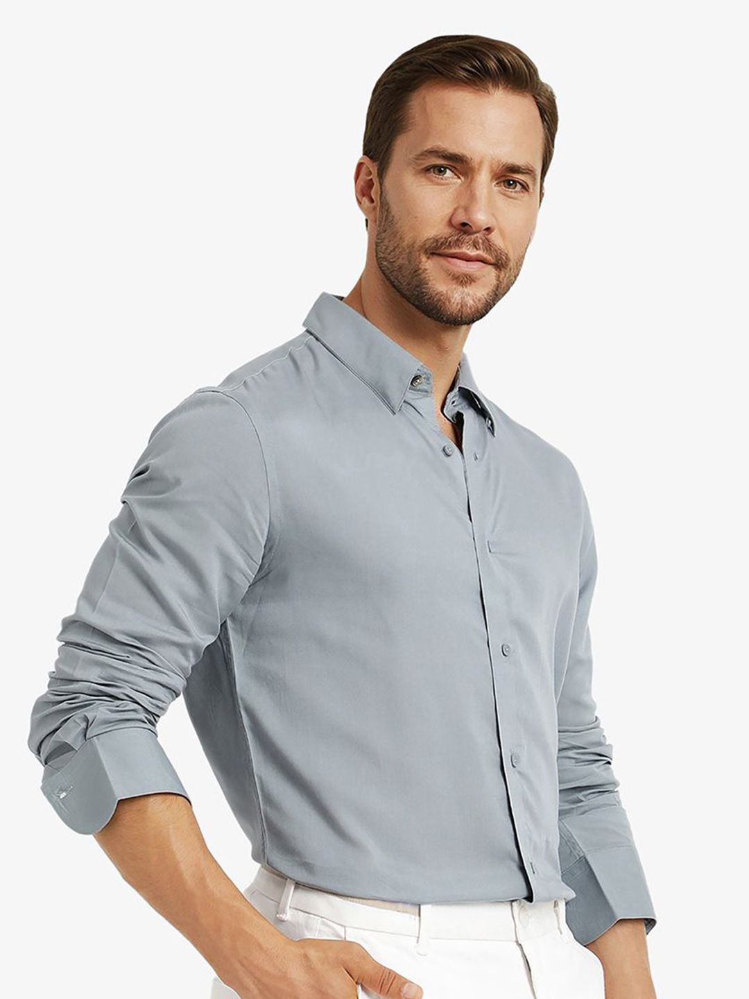 RARE RABBIT Men Comfort Opaque Formal Shirt