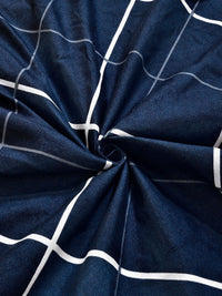 KLOTTHE Blue Geometric 300 TC Cadar Katil King dengan 2 Sarung Bantal