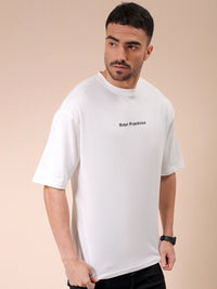 The Indian Garage Co Men Graphic Printed Round Neck Cotton Oversized T-shirt