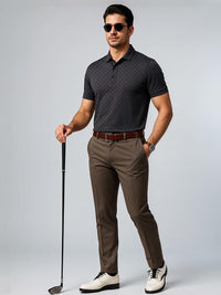 ADRO Men Grey Cotton Tshirts