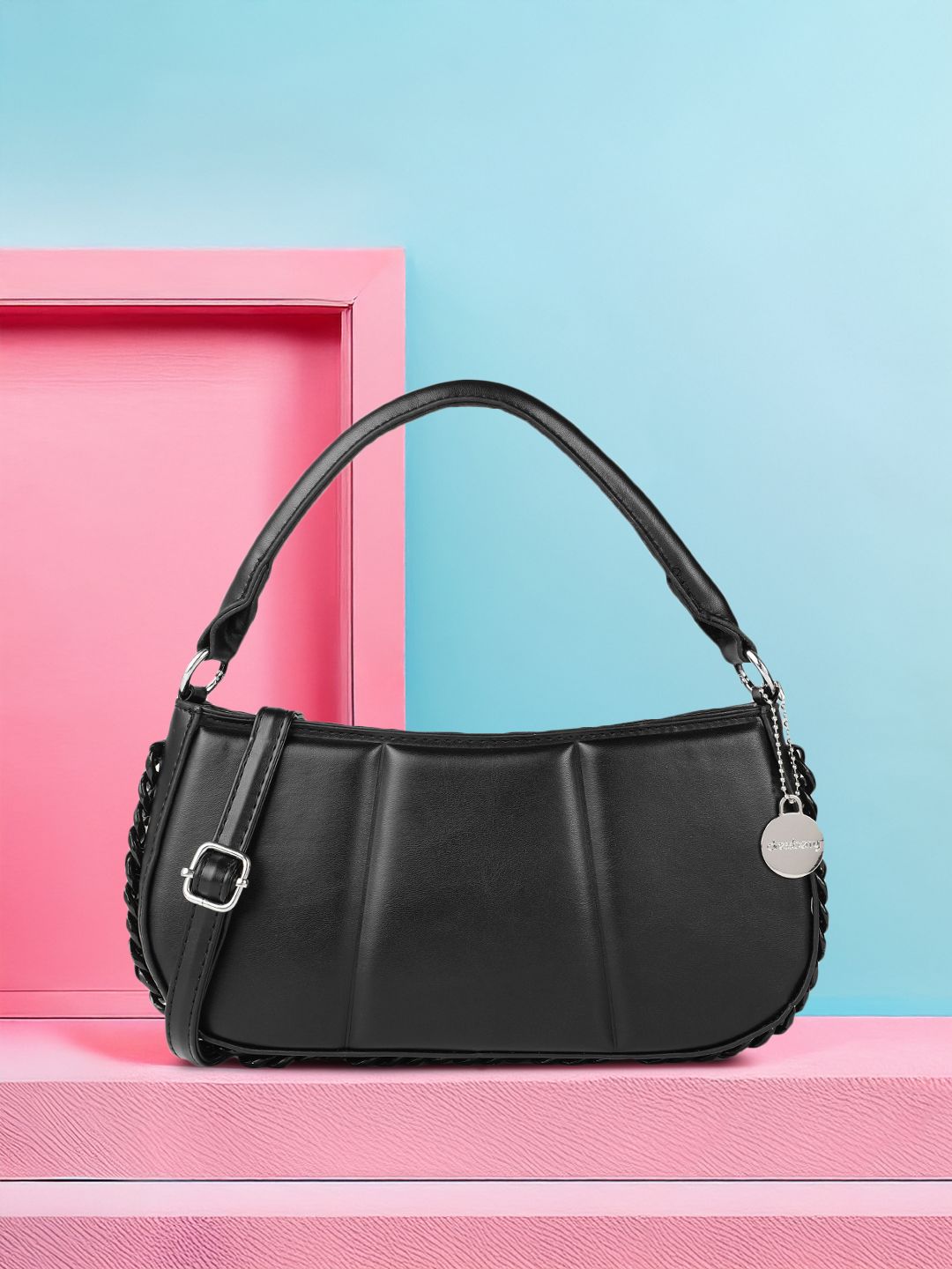 DressBerry Handheld Bag with Embellished Detail