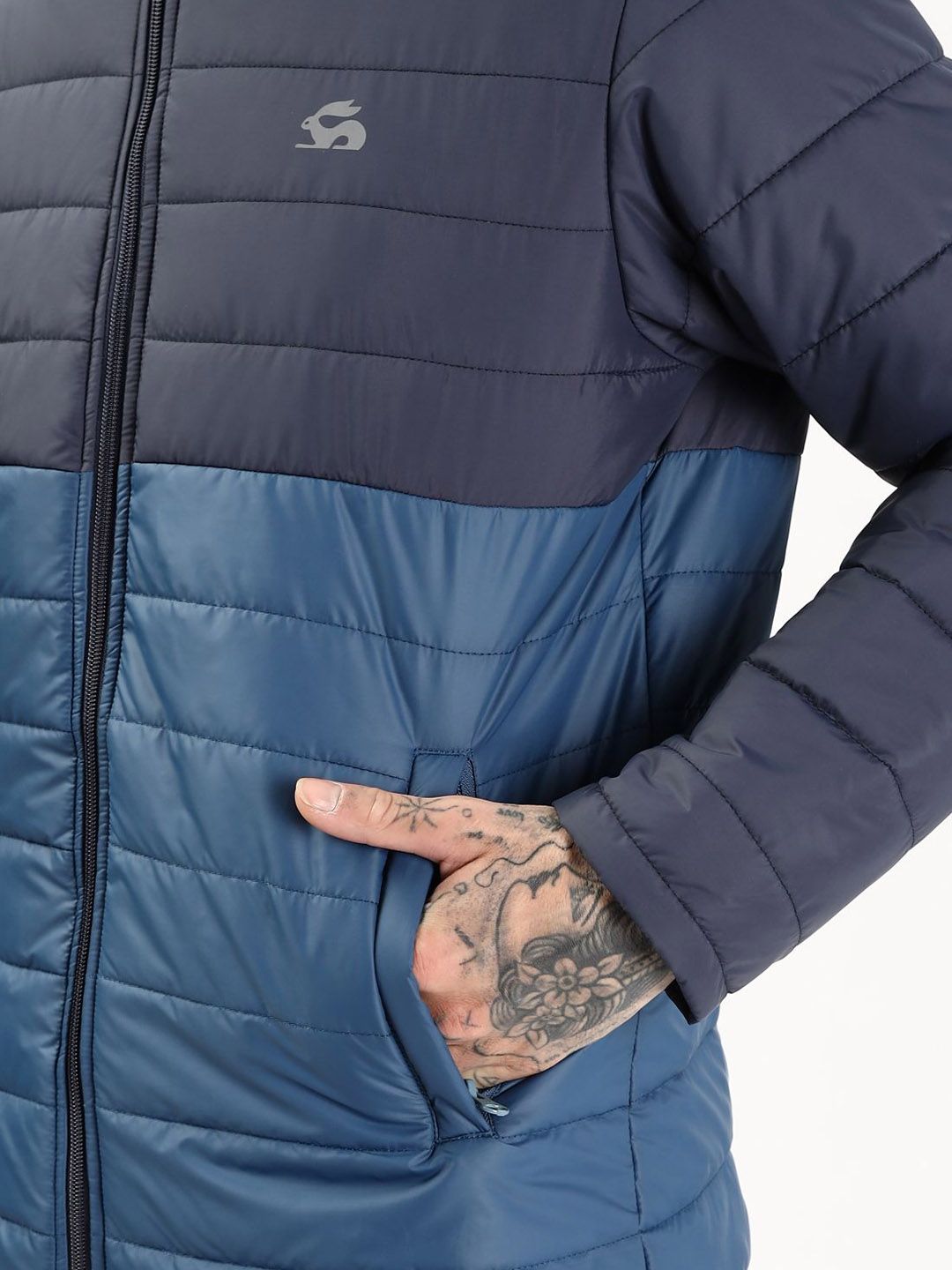 ADRO Men Colourblocked Windcheater Bomber Jacket