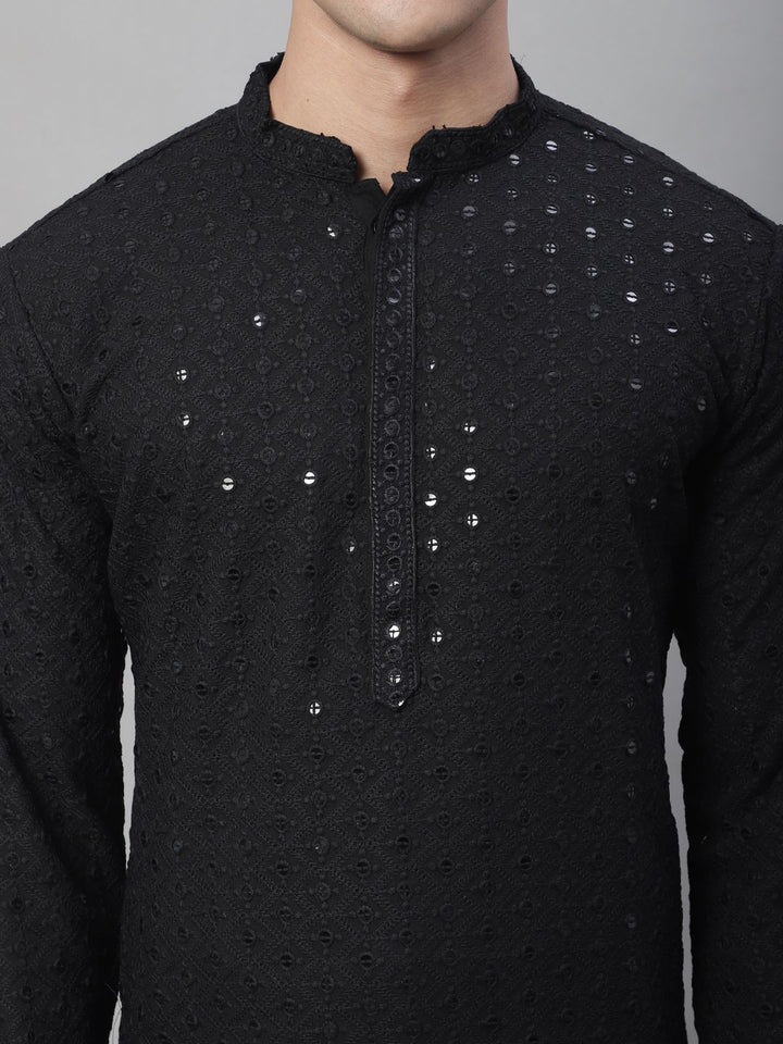 SOJANYA Embroidered Pure Cotton Kurta With Churidar