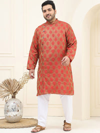 SOJANYA PLUS Plus Size Ethnic Motifs Embroidered Thread Work Kurta with Pyjama