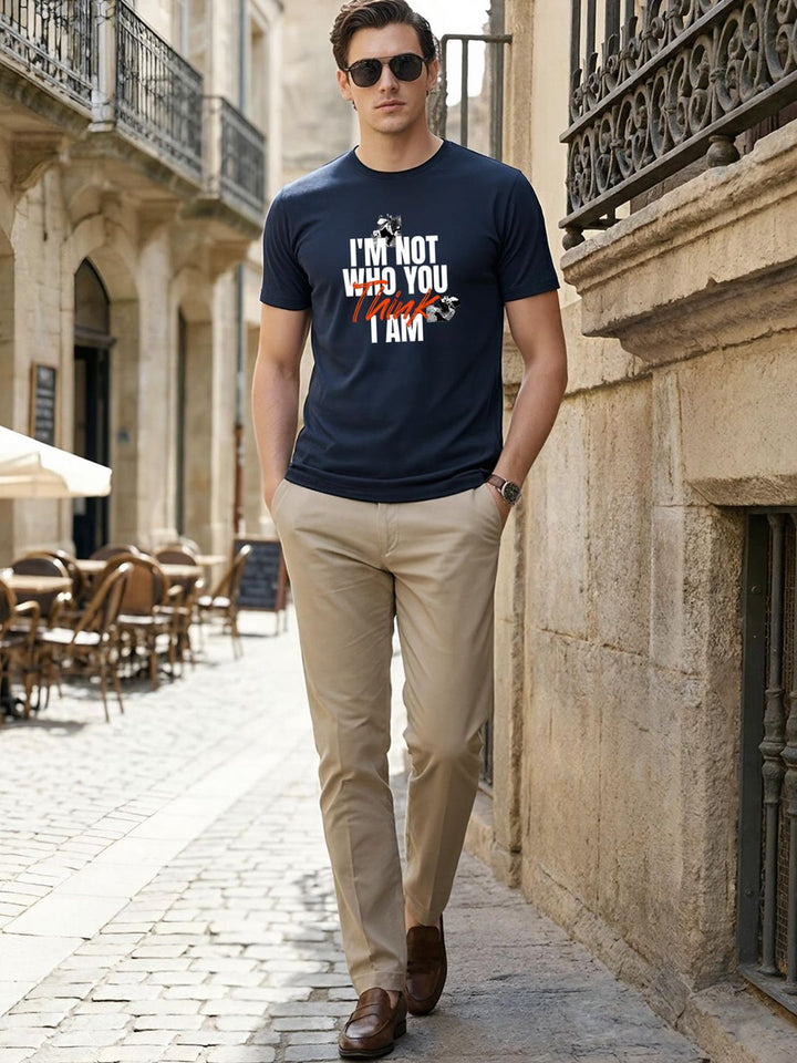 ADRO Men Typography Printed T-shirt