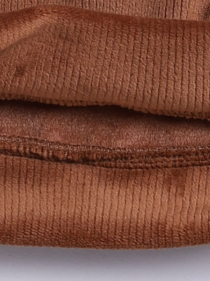 Moms Love Infant Boys Ribbed Velvet-Finish Pure Cotton Sweatshirt With Joggers