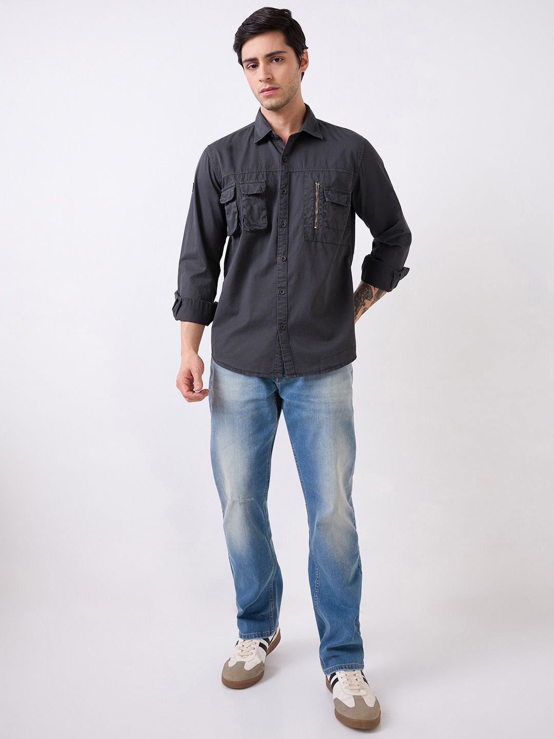 SPYKAR Men Slim Fit Opaque Casual Shirt