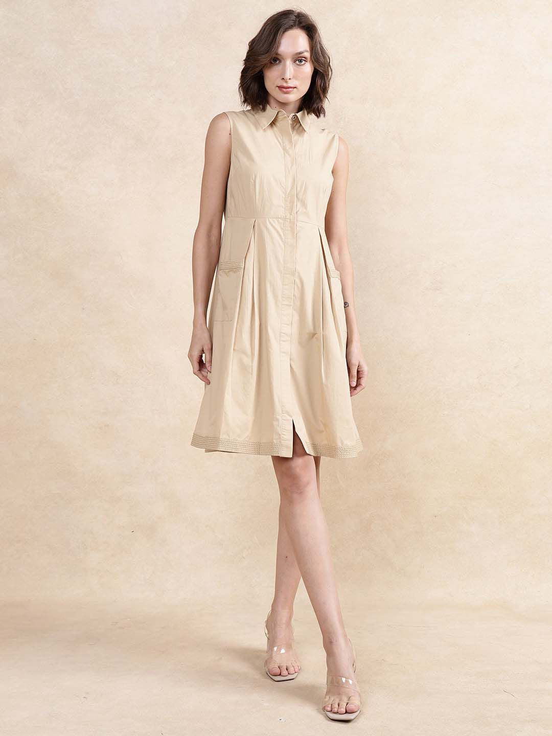 Rareism pakaian midi A-line formal