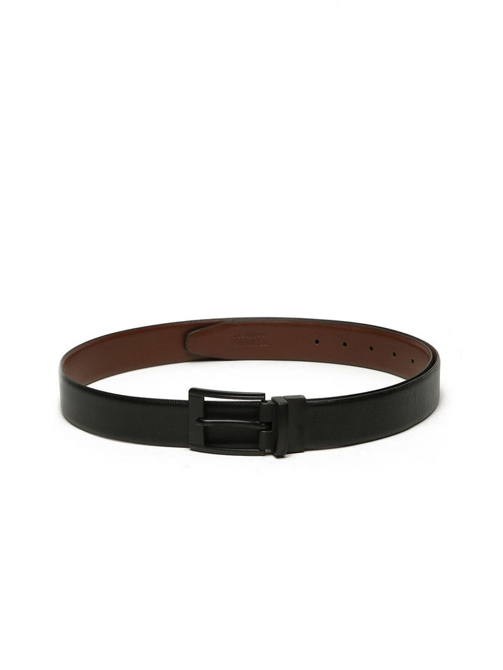 Teakwood Leathers Men Textured Leather Reversible Formal Belt