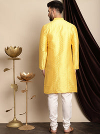 Anouk Ethnic Motifs Embroidered Band Collar Regular Kurta with Churidar