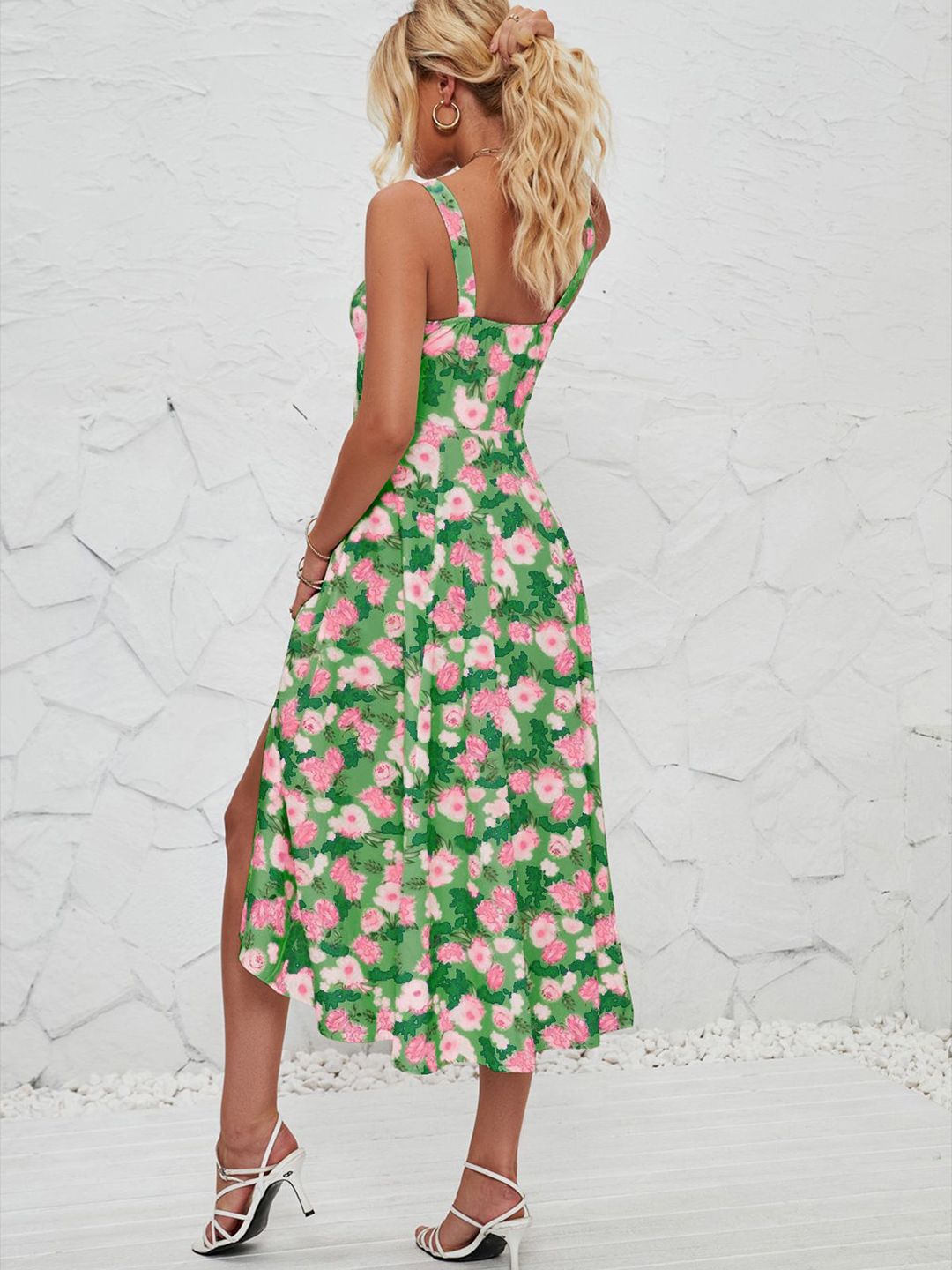 all about you Floral Print A-Line Midi Dress