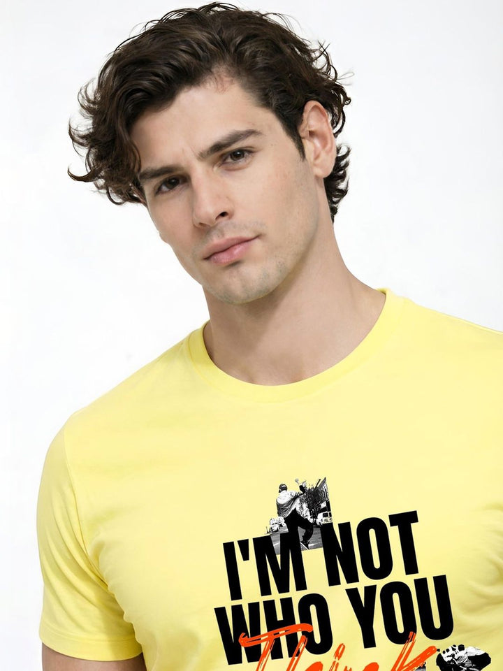 ADRO Men Typography Printed T-shirt