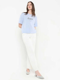 RAREISM Women Graphic Printed Round Neck Cotton Relaxed Fit T-shirt