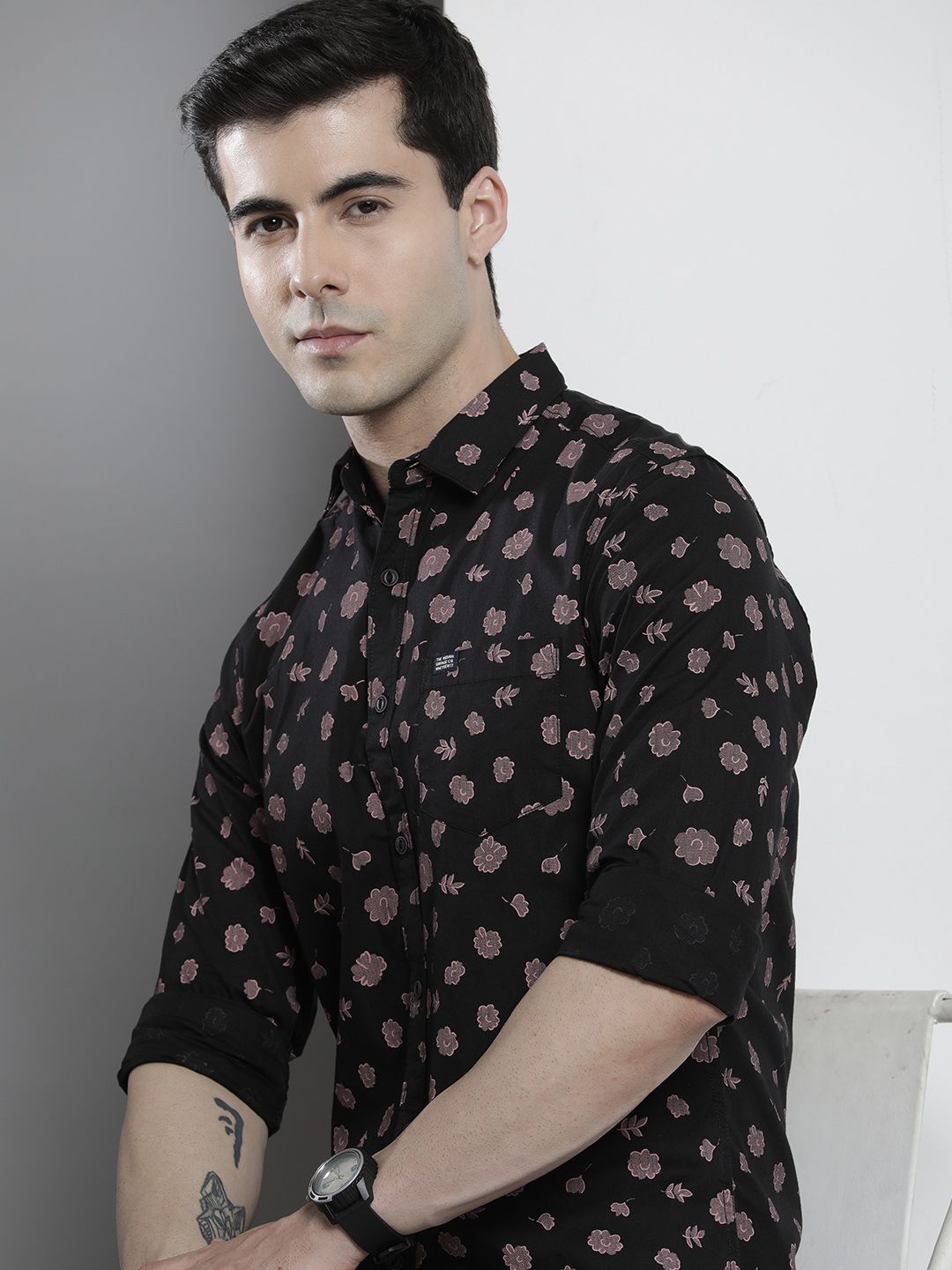 The Indian Garage Co Pure Cotton Regular Fit Printed Casual Shirt