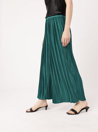DressBerry Women City Glamour Accordion Pleats Wide Leg Trousers