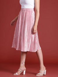 all about you Accordion Pleated A-Line Skirt