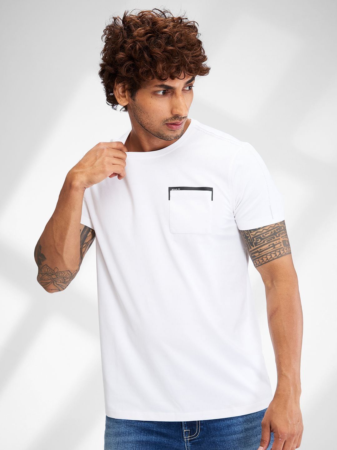 T-shirt lelaki spykar lelaki yang lemah