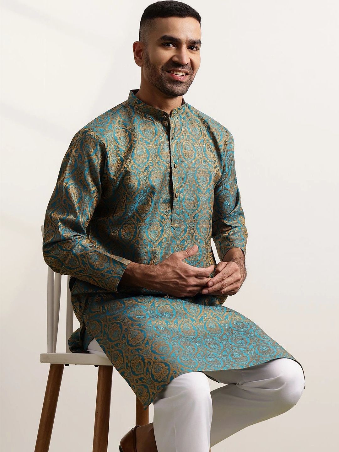 Anouk Men Ethnic Motifs Regular Kurta with Pyjamas