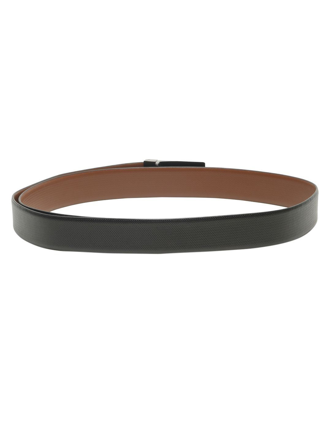 Teakwood Leathers Men Textured Leather Reversible Formal Belt