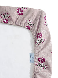 KLOTTHE Pink Floral Cotton Single Bedsheets