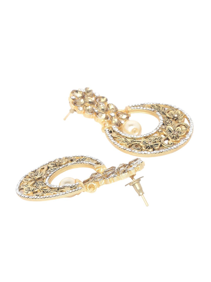 Anting-anting Drop Kontemporari Anouk Saduran Emas