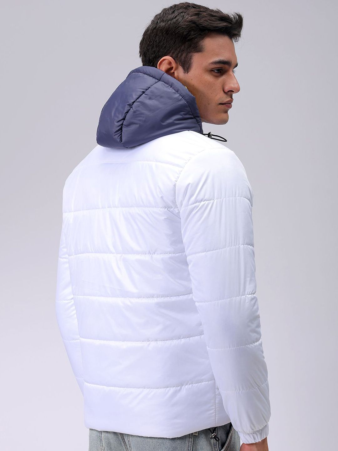 The Indian Garage Co Men Hooded Colourblocked Puffer Jacket