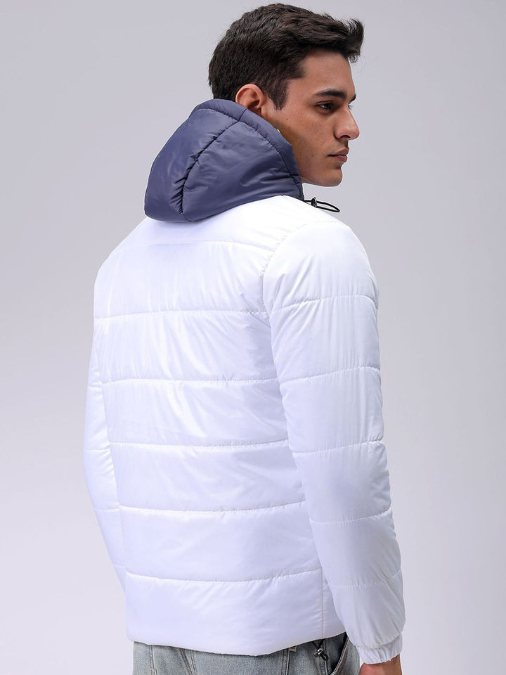 The Indian Garage Co Men Hooded Colourblocked Puffer Jacket