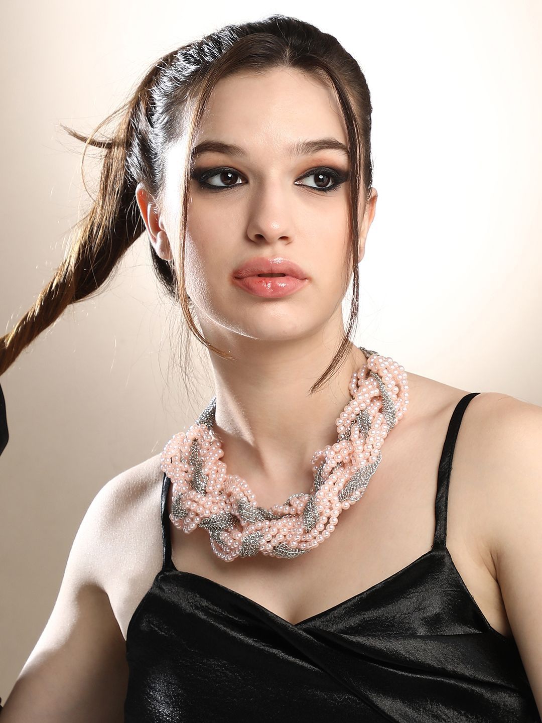 SOHI Silver-Paras Kalung Pernyataan Beaded Beaded Beaded