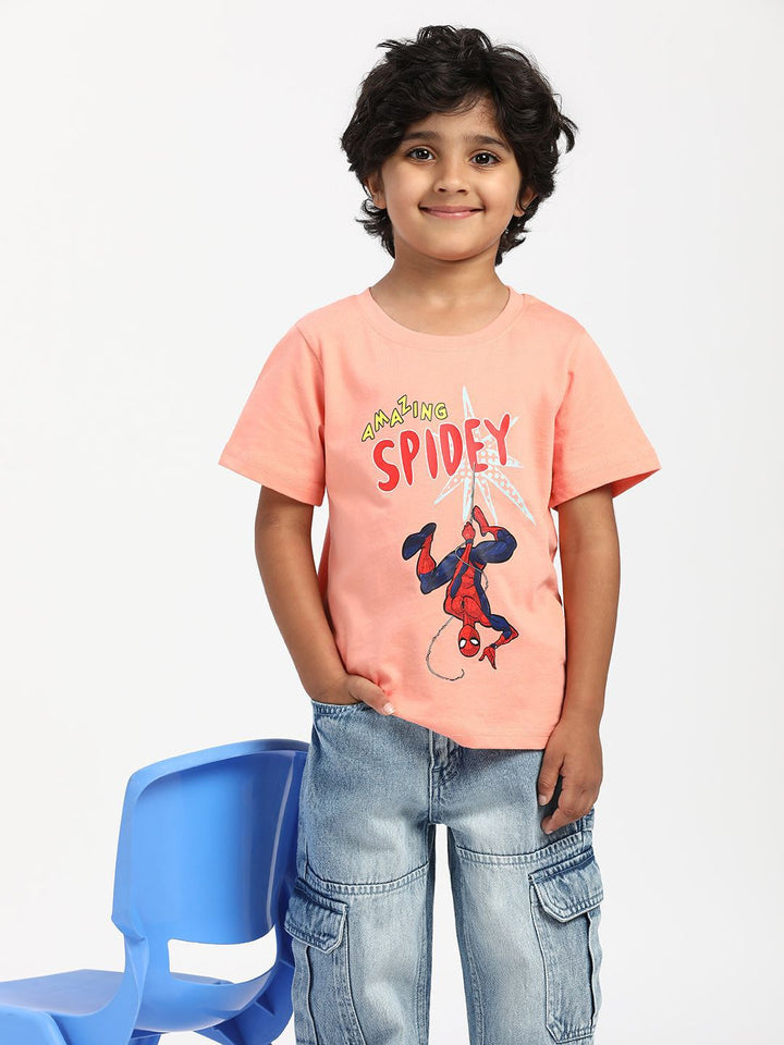 Nauti Nati Boys Graphic Printed Round Neck Cotton T-Shirt