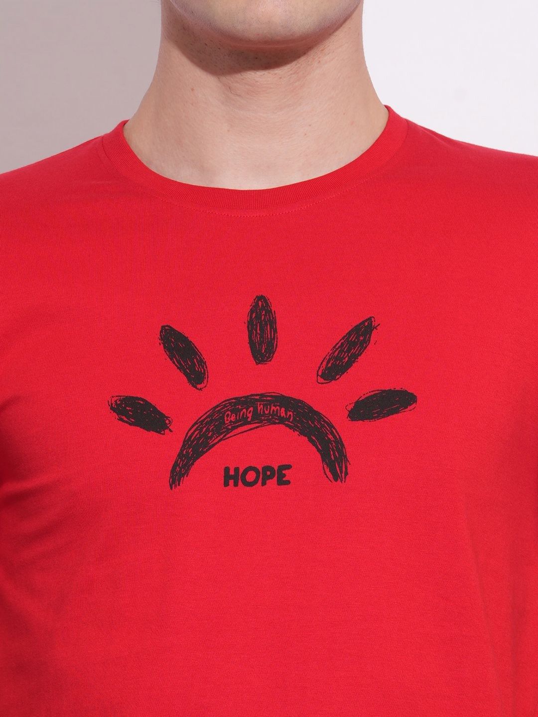 Being Human Men Graphic Printed Round Neck Cotton Slim Fit T-shirt