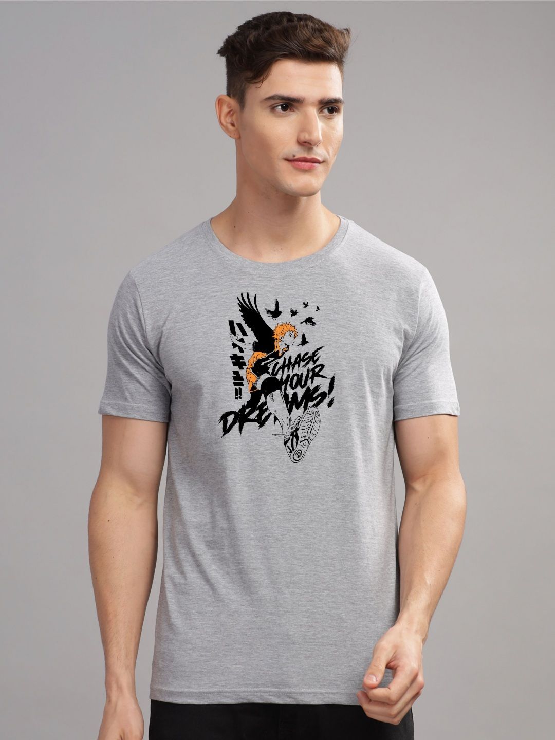 ADRO Men Typography Printed Applique T-shirt