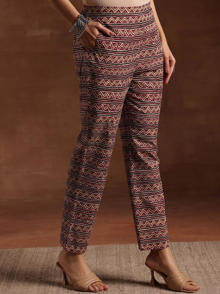 Libas Printed Regular Gotta Patti Pure Cotton Straight Kurta with Trousers & Dupatta