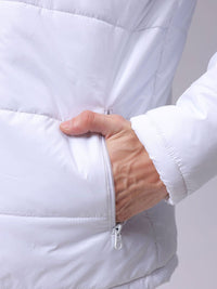 The Indian Garage Co Men Puffer Jacket with Patchwork