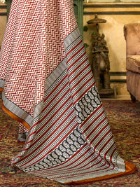 Saree mall Art Silk Block Print Sarees