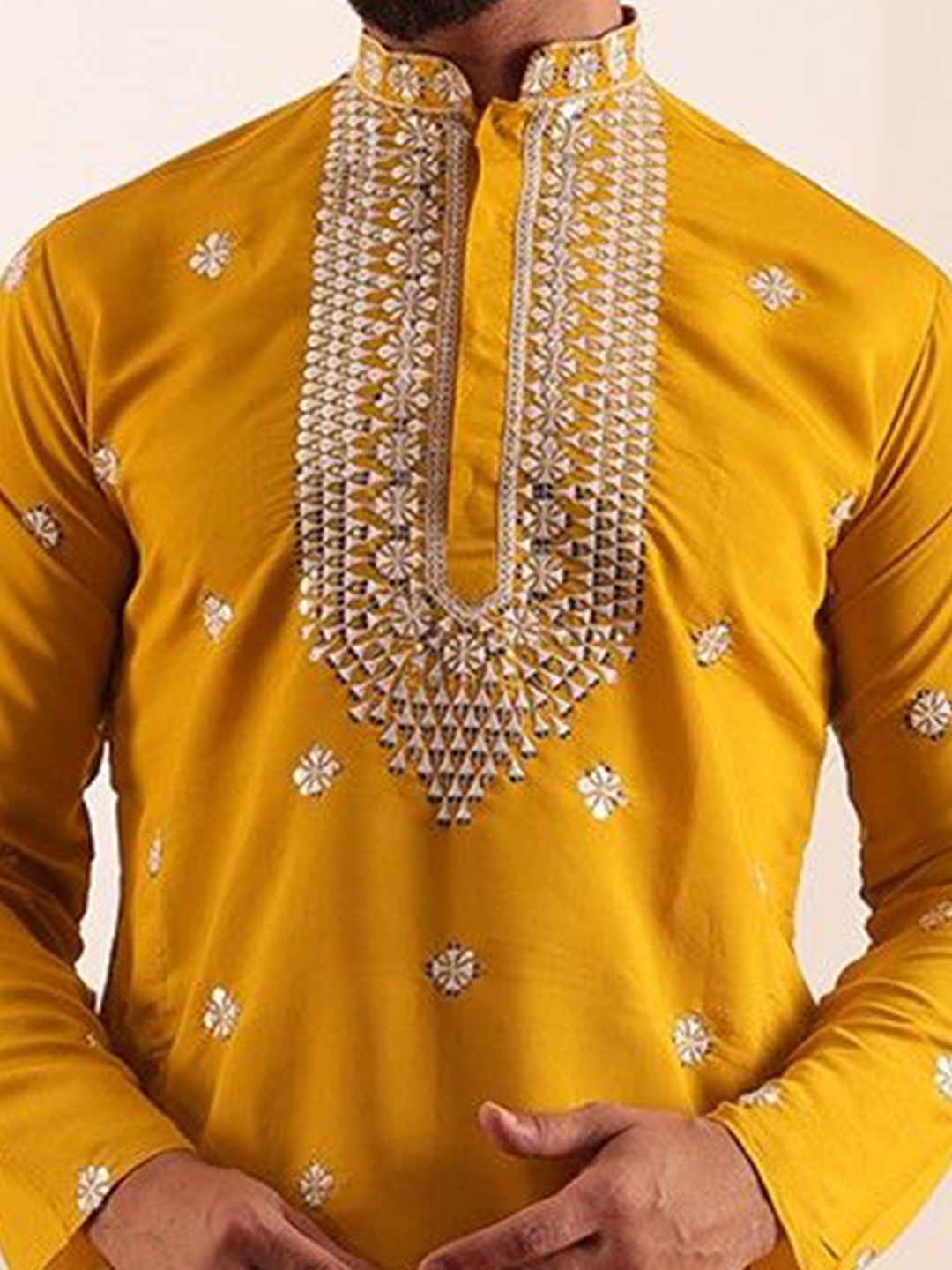 SOJANYA Kurta Kerja Cermin Sulam Lelaki