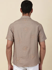 Thomas Scott Men Embroidered Regular Fit Casual Shirt