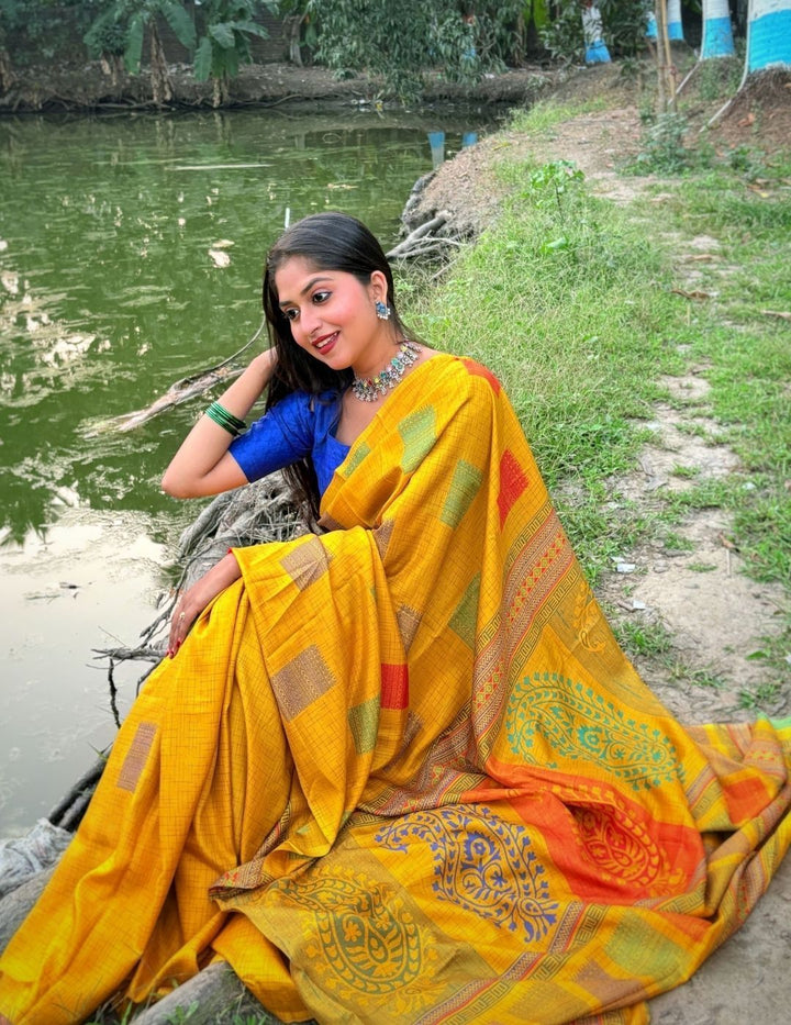 KALINI Ethnic Motifs Silk Blend Saree