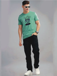 ADRO Men Printed Applique T-shirt