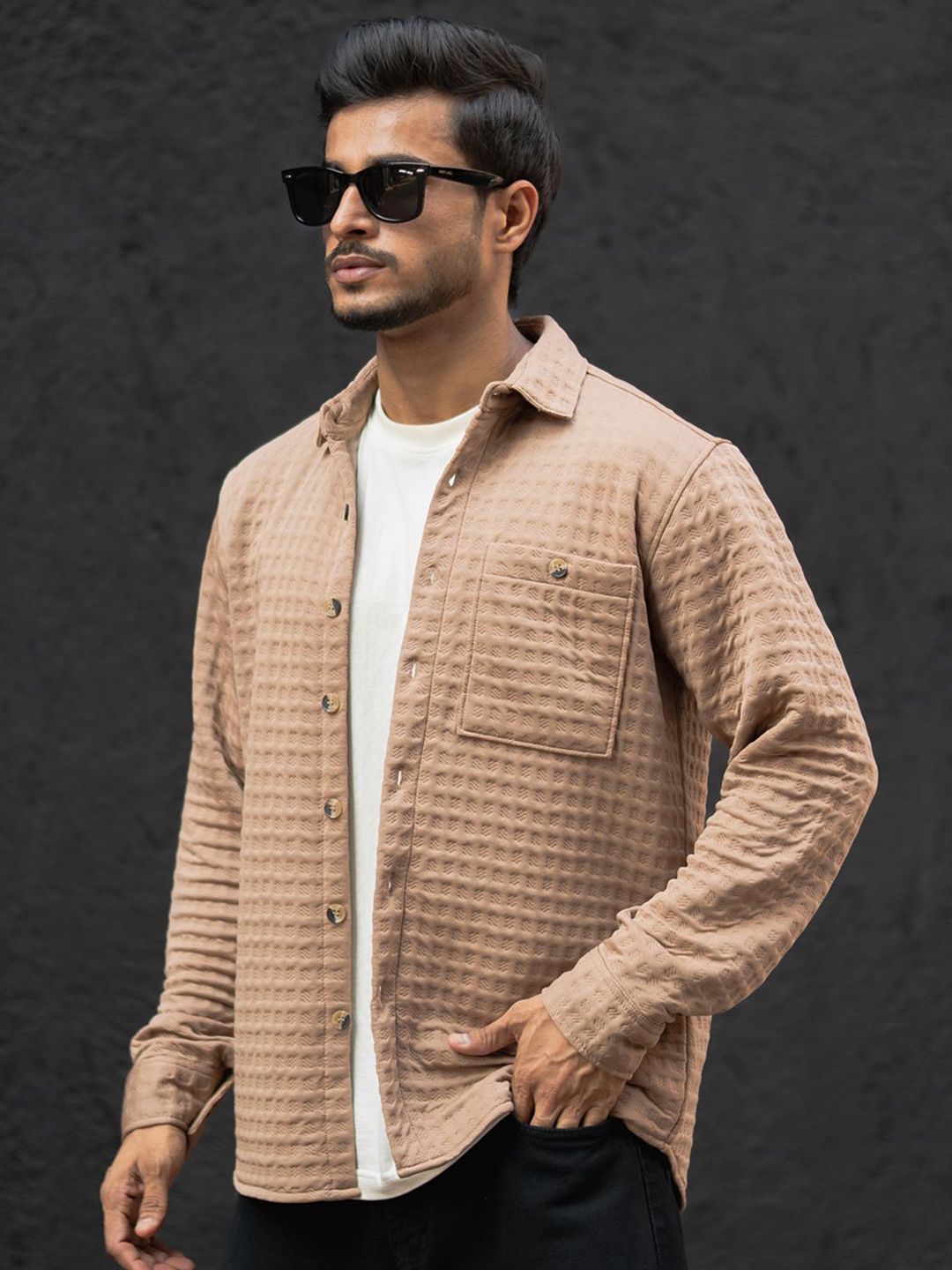 Powerlook Men Horizontal Stripes Opaque Casual Shirt