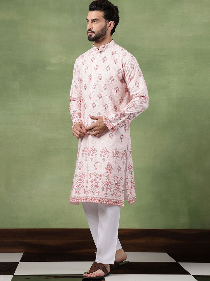 SOJANYA Men Ethnic Motifs Embroidered Kurta