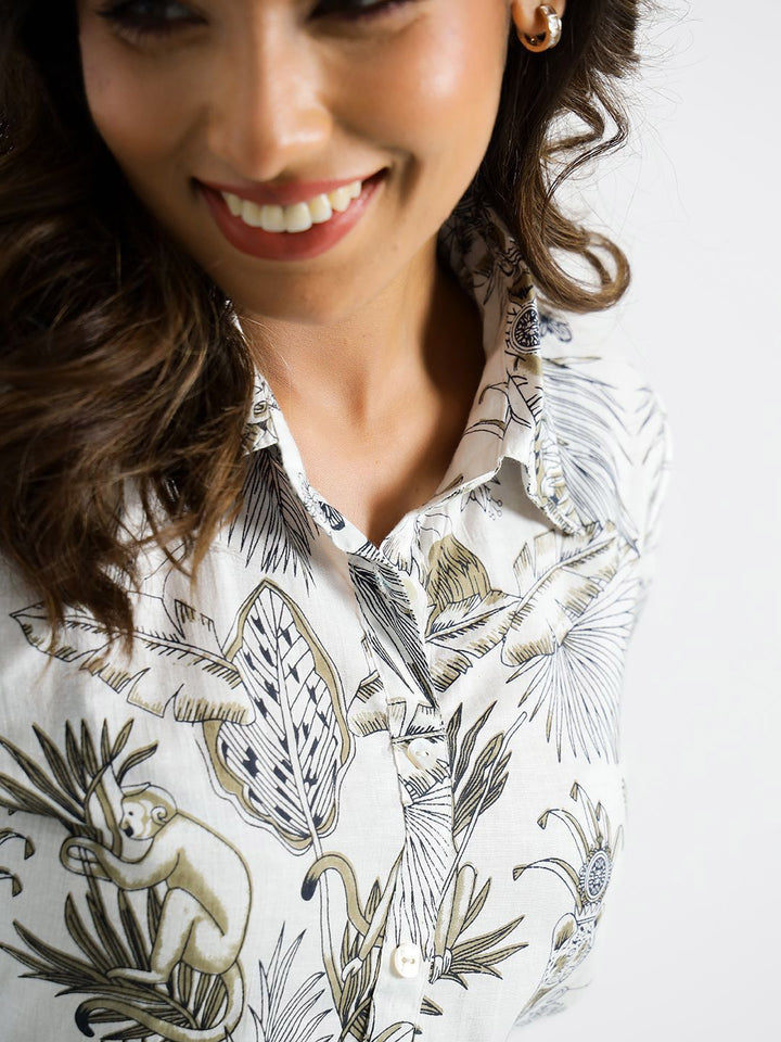 Mamicha Printed Pure Cotton Tunic With Palazzo Co-Ords