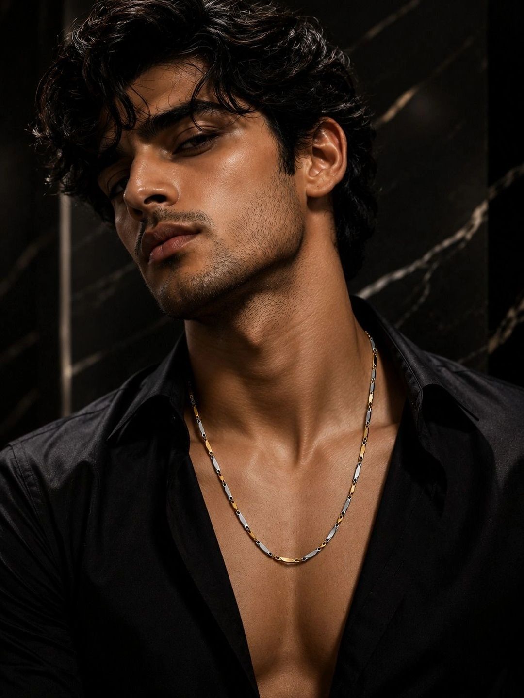 PANASH Men Brass Gold-Plated Chain