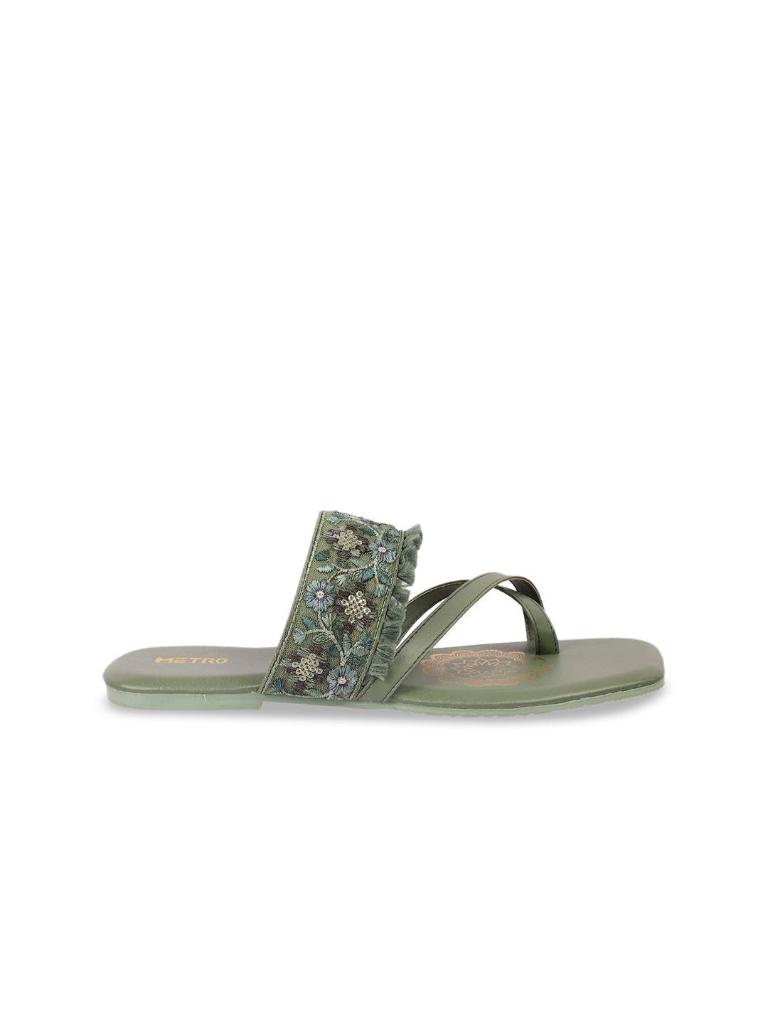 Metro Women Embroidered One Toe Flats