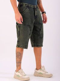 The Indian Garage Co Men Mid-Rise Denim Relaxed Fit Shorts