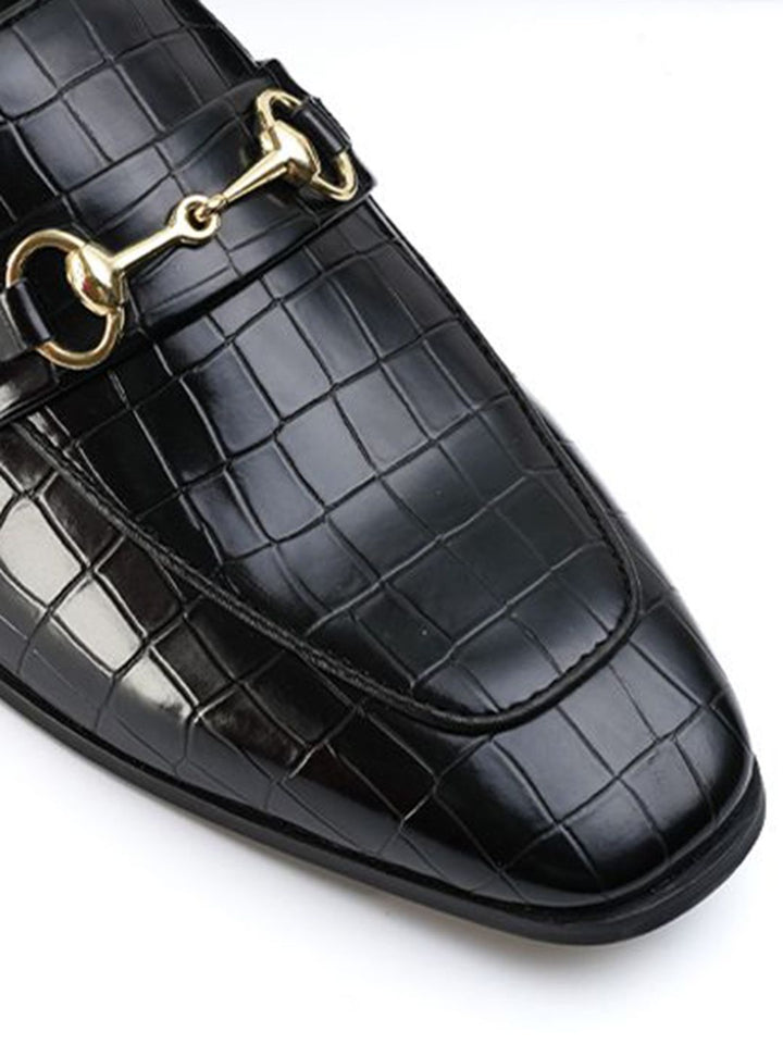MONKSTORY Men Textured Formal Loafers