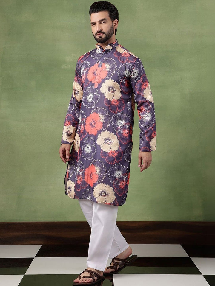 SOJANYA Men Floral Printed Kurta