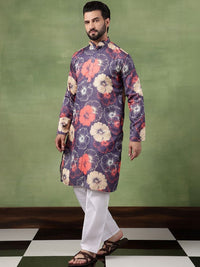 SOJANYA Men Floral Printed Kurta