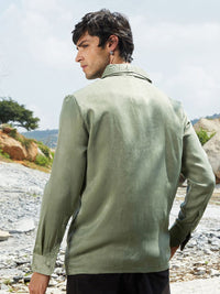 Campus Sutra Men Shawl Collar Comfort Casual Shirt