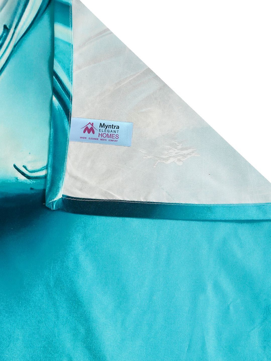 Myntra Elegant Homes Blue Floral 400 TC King 7D Cadar Dengan 2 Sarung Bantal-250X225 cm