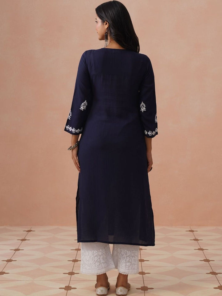 House of Chikankari Women Embroidered Thread Work Kurta